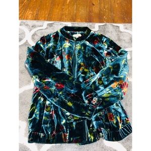 Loft floral suede jacket